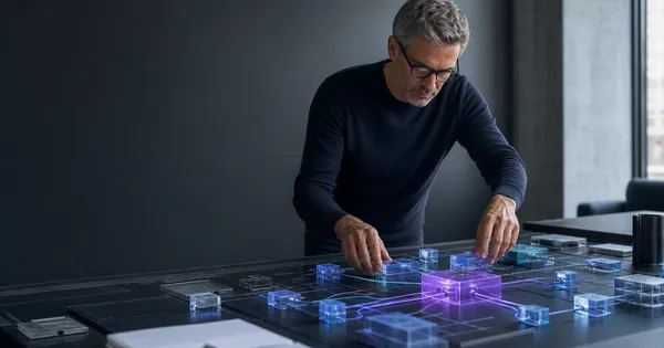 Software architect designing a modular custom commerce platform