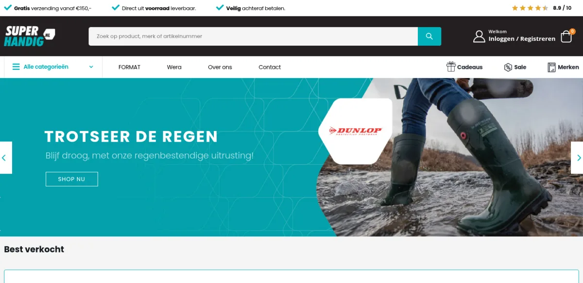 Catalog and store development for a Dutch professional tools retailer